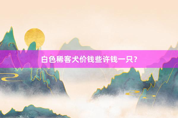 白色稀客犬价钱些许钱一只？